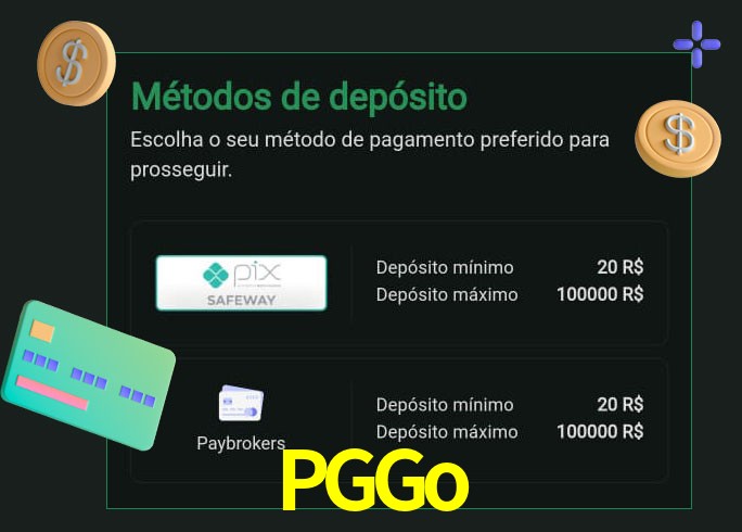 O cassino PGGo oferece uma grande variedade de métodos de pagamento